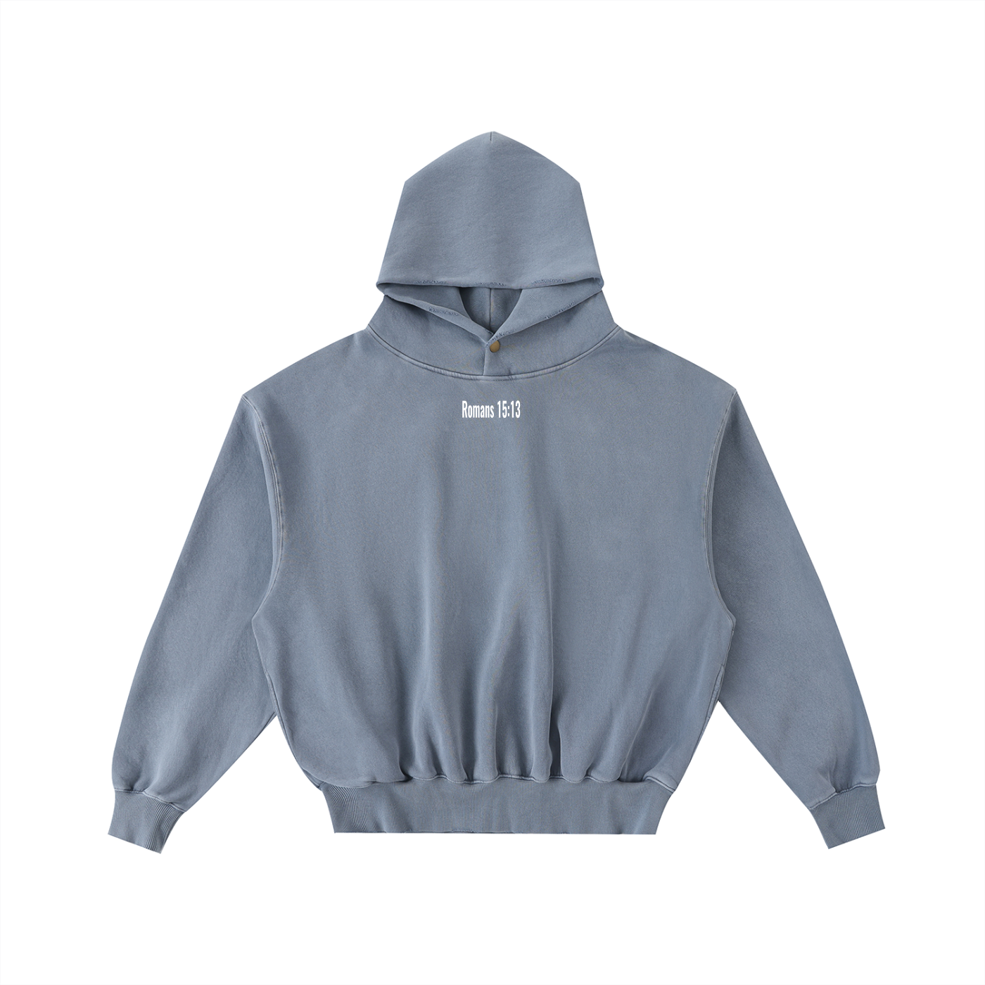 Frayed Enzyme Washed Fleece hoodie( Romans 15:13 )
