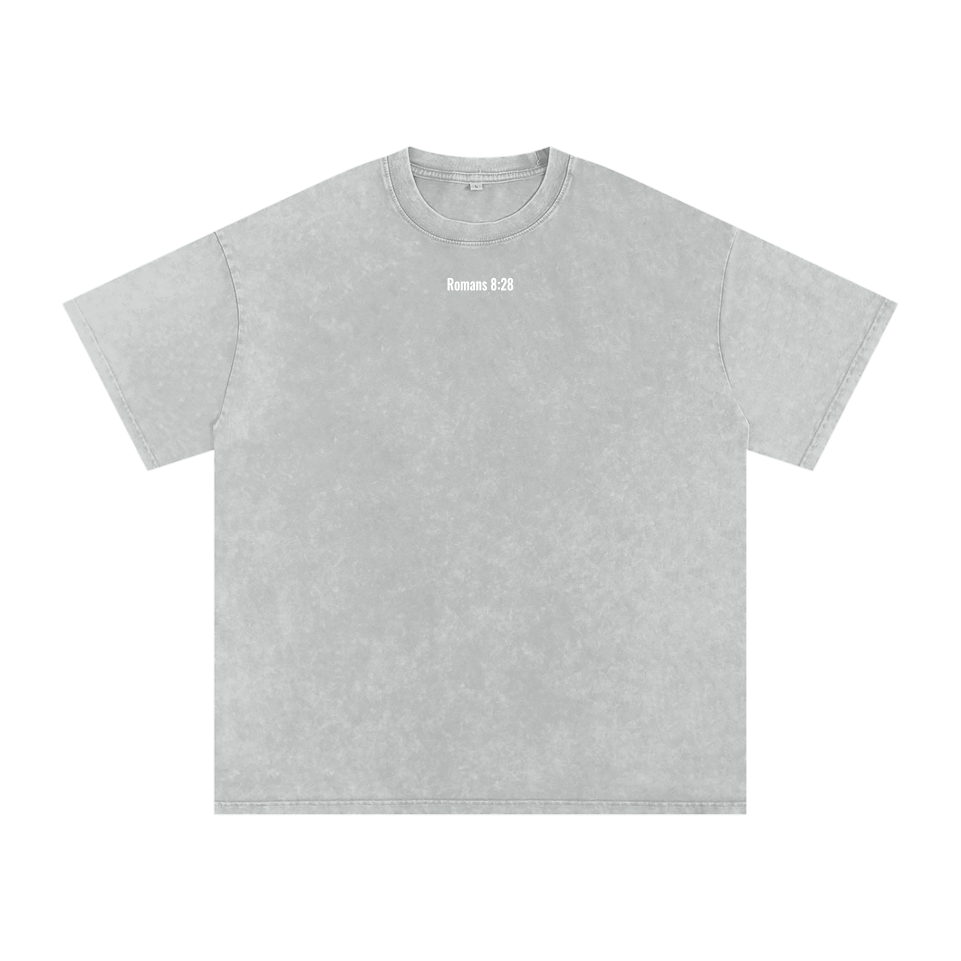 Snow Washed Oversized Cotton T-shirt(romans 8:28)