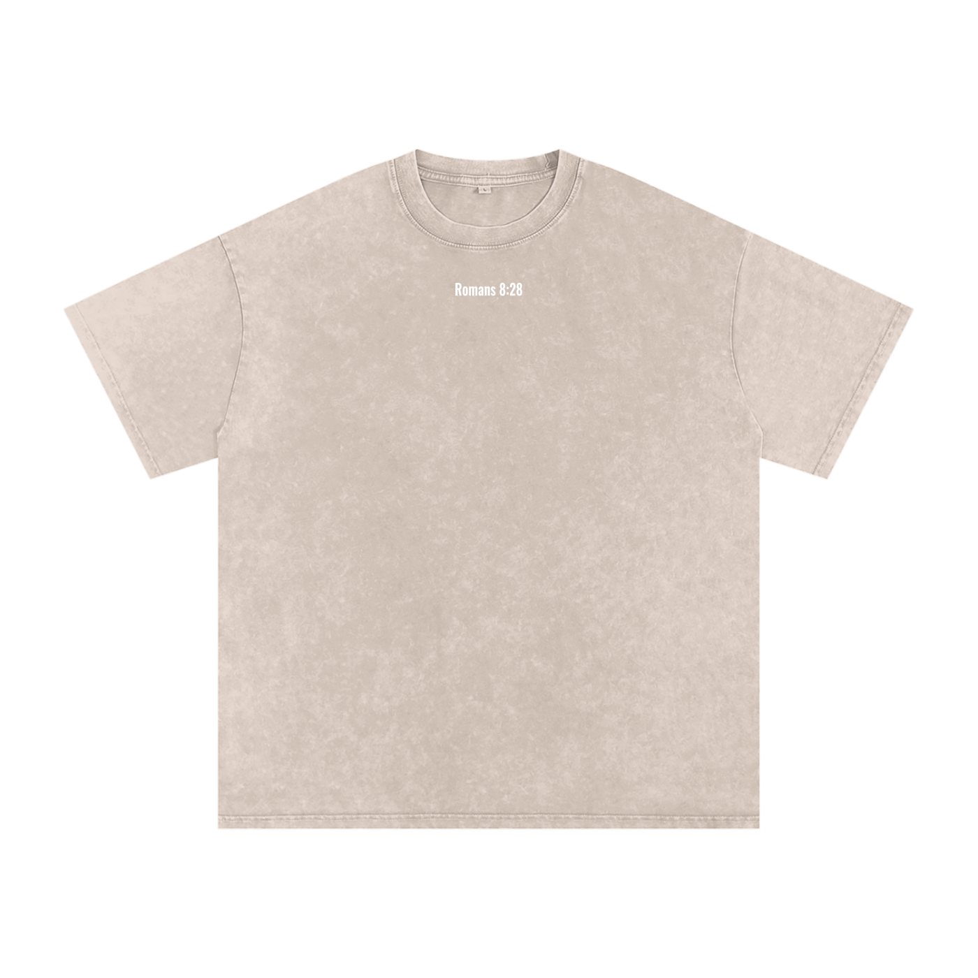Snow Washed Oversized Cotton T-shirt(romans 8:28)