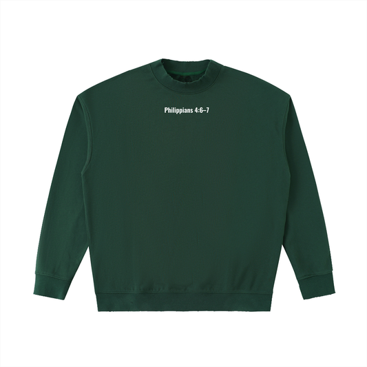 Drop Shoulder Crewneck Sweatshirt(Philippians 4:6-7)