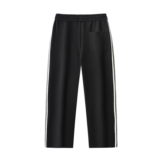 Contrast Side-Stripe Straight-Leg  Pants