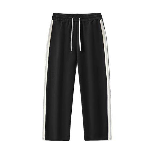 Contrast Side-Stripe Straight-Leg  Pants