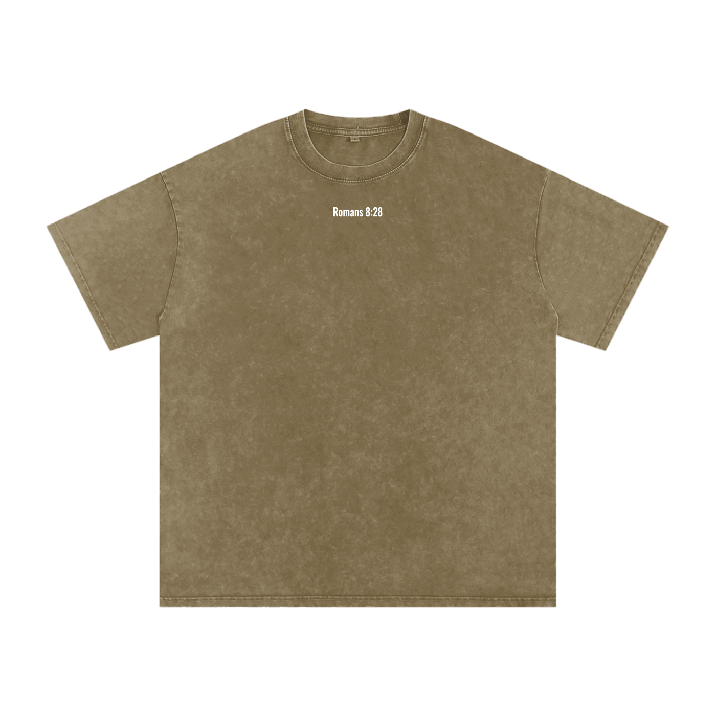 Snow Washed Oversized Cotton T-shirt(romans 8:28)