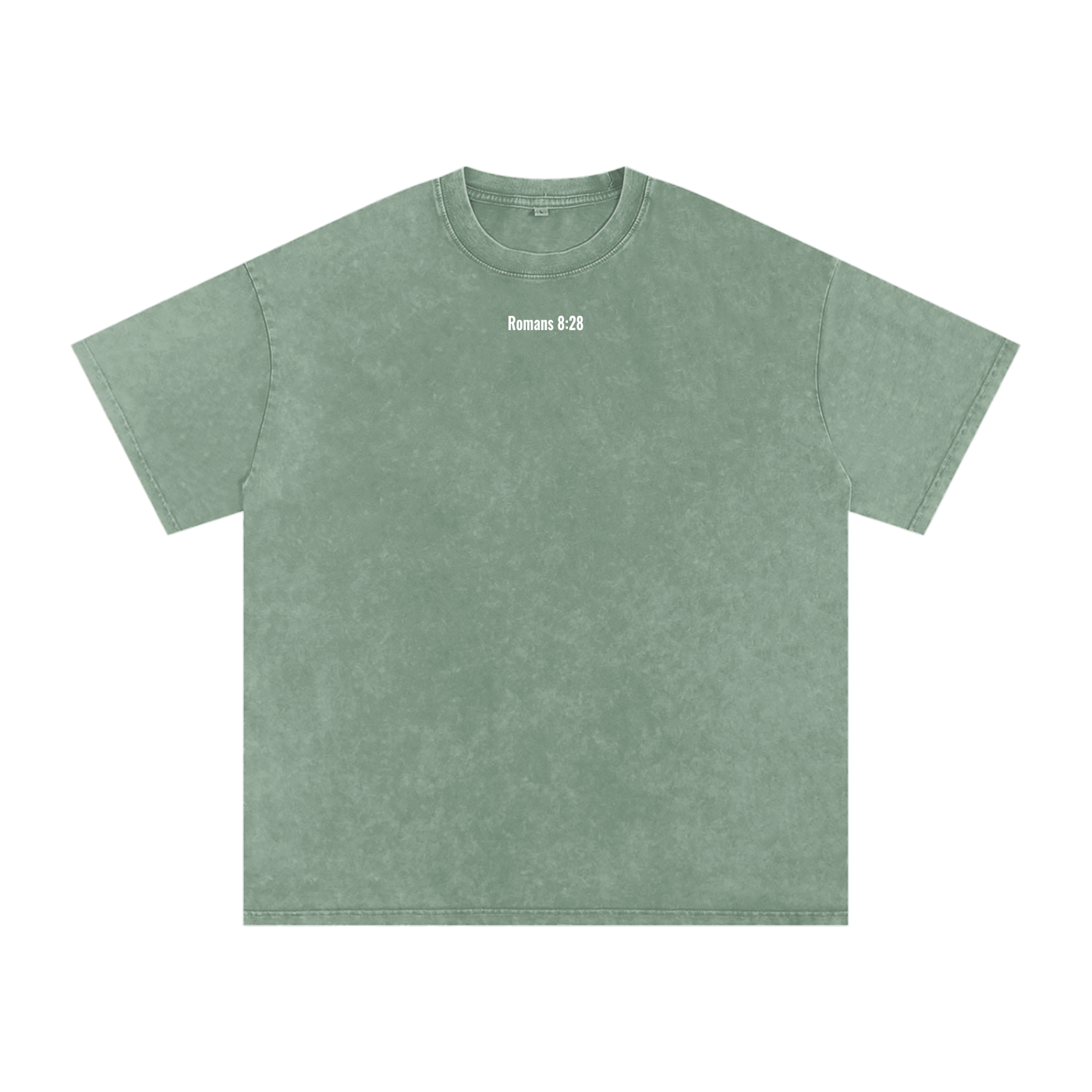 Snow Washed Oversized Cotton T-shirt(romans 8:28)
